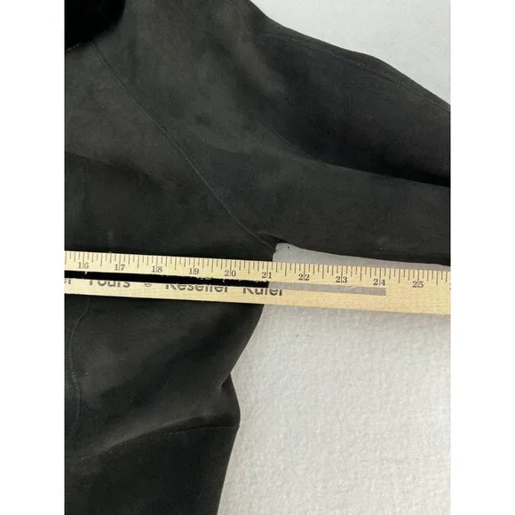 Blue Duck Women’s Coat M Genuine Shearling Fur Sheepskin Black READ - Picture 15 of 15